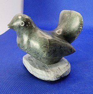 Inuit Soapstone Bird Carving - 2.5" x 3