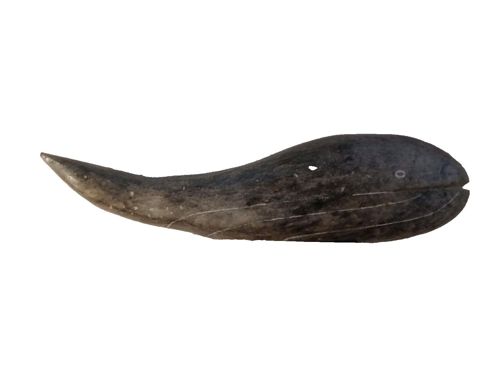 Vintage Inuit Soapstone Whale Carving - DIMU
