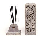 Flower Soapstone Incense Stand Holder Set (2)