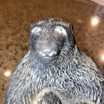 Hand Carved Soapstone Wolf and Bear Family