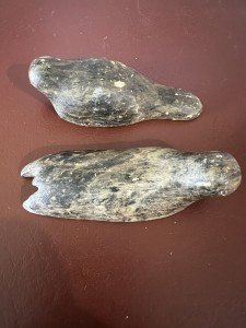 Inuit Soapstone Sea Creature Carving - Signed DIMU