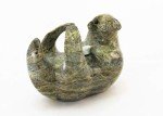 Wendy Hook Soapstone Otter with Shell