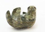 Wendy Hook Soapstone Otter with Shell