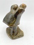 Inuit Soapstone Hunter Sculpture with Spear