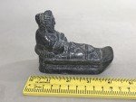 Mini Soapstone Eskimo on Sled by Al Wolf