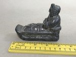 Mini Soapstone Eskimo on Sled by Al Wolf