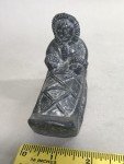 Mini Soapstone Eskimo on Sled by Al Wolf