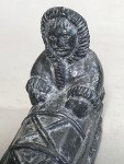 Mini Soapstone Eskimo on Sled by Al Wolf