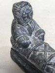Mini Soapstone Eskimo on Sled by Al Wolf