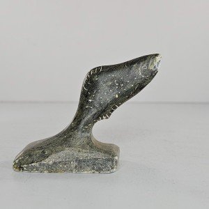 Dimu Signed Soapstone Inuit Salmon Carving 3