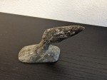 Signed DIMU Stone Carved Salmon Figurine 2.75
