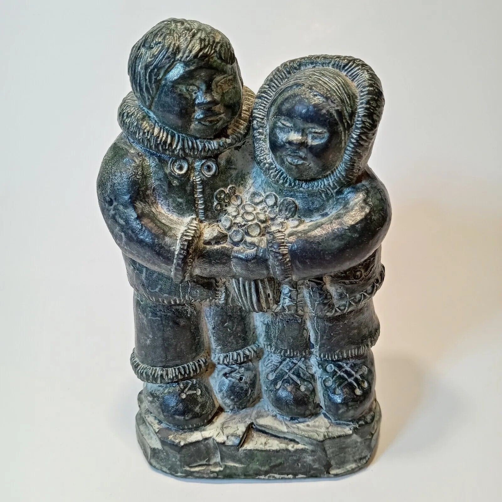 Handmade Canadian Wolf Soapstone Sculpture 4.75in