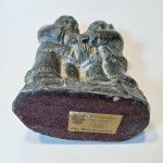Handmade Canadian Wolf Soapstone Sculpture 4.75in