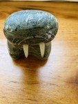 Signed Soapstone Walrus Seal Sculpture by DIMU