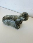 Signed Soapstone Walrus Seal Sculpture by DIMU