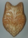 Wolf Face Soapstone Carving