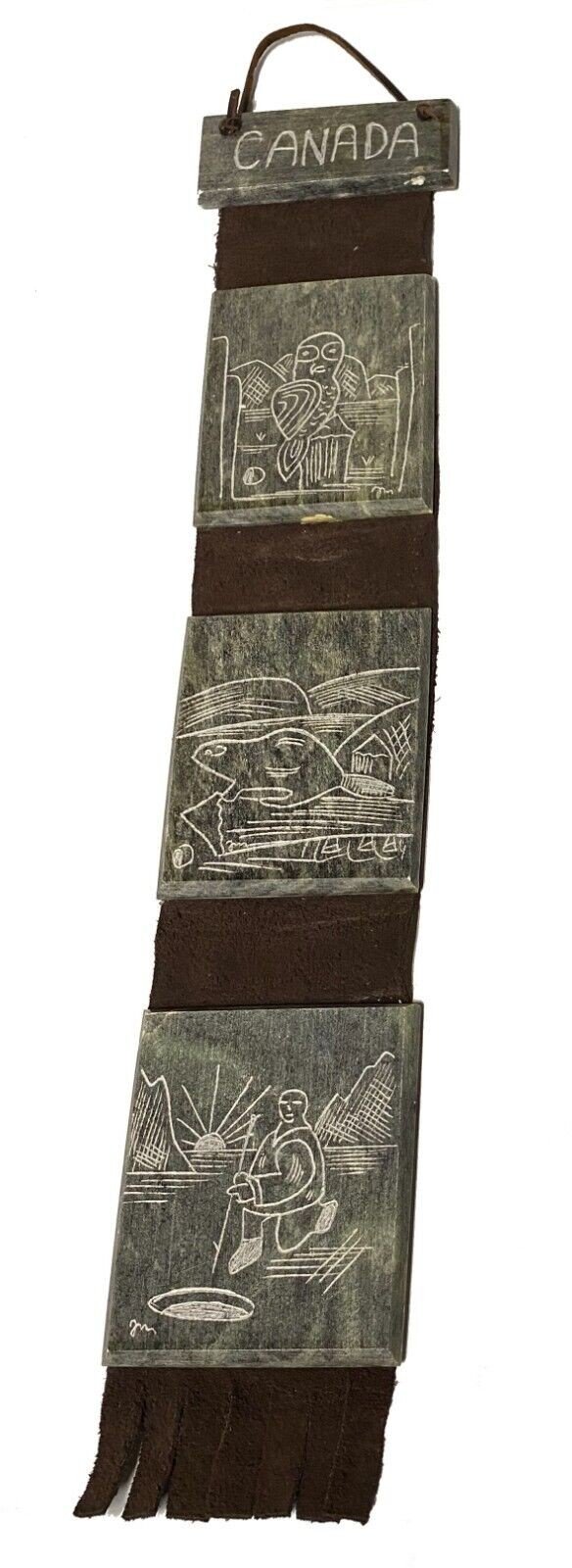 Inuit Soapstone Wall Art Sculpture by Dimu