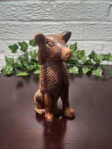 Hand-Carved 5.75" Wolf Soapstone Sculpture