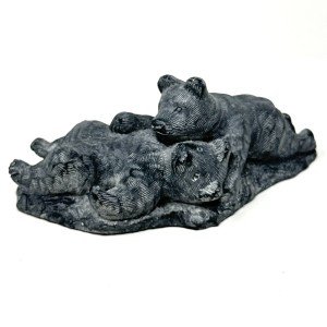 Hand-Carved Soapstone Wolf Sculpture - Canadian Art