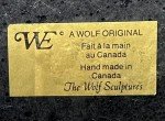 Hand-Carved Soapstone Wolf Sculpture - Canadian Art