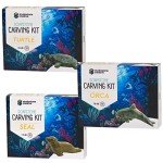 Soapstone Carving Kit for Kids & Adults - Ocean Set