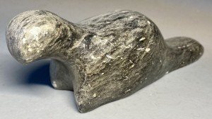 Inuit Hand Carved Soapstone Seal Otter Figurine