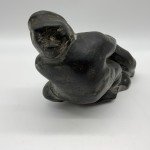 Inuit Soapstone Carving: Seal Hunter Figure