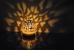 Hand-Carved Soapstone Tealight Holder - Sphere Design