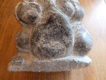 Large Signed Inuit Soapstone Hunting Figurine