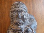 Large Signed Inuit Soapstone Hunting Figurine