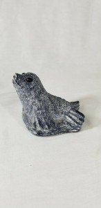 Al Wolf Hand-Carved Soapstone Seal Sculpture