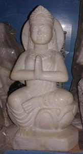Goddess Parvati Soapstone Statue - 12 Inch