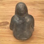 Inuit Soapstone Carving of Fisherman 6.5”