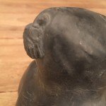 Inuit Soapstone Carving of Fisherman 6.5”