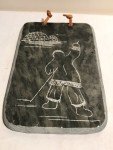 Dimu Canada Soapstone Eskimo Fishing and Igloos Carving