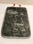 Dimu Canada Soapstone Eskimo Fishing and Igloos Carving