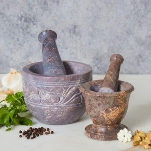 Small & Mini Set of Gorara Stone Mortar Pestles