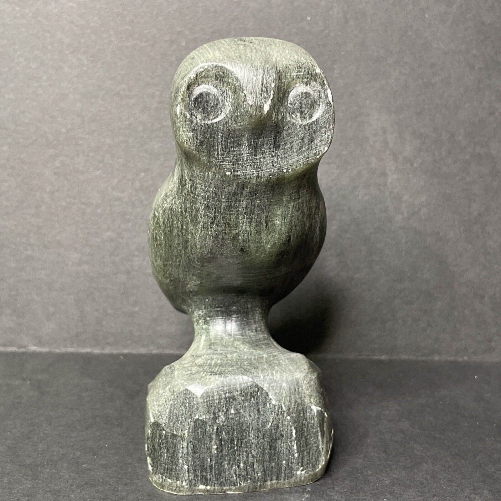 Inuit Soapstone Snow Owl Carving - Cape Dorset