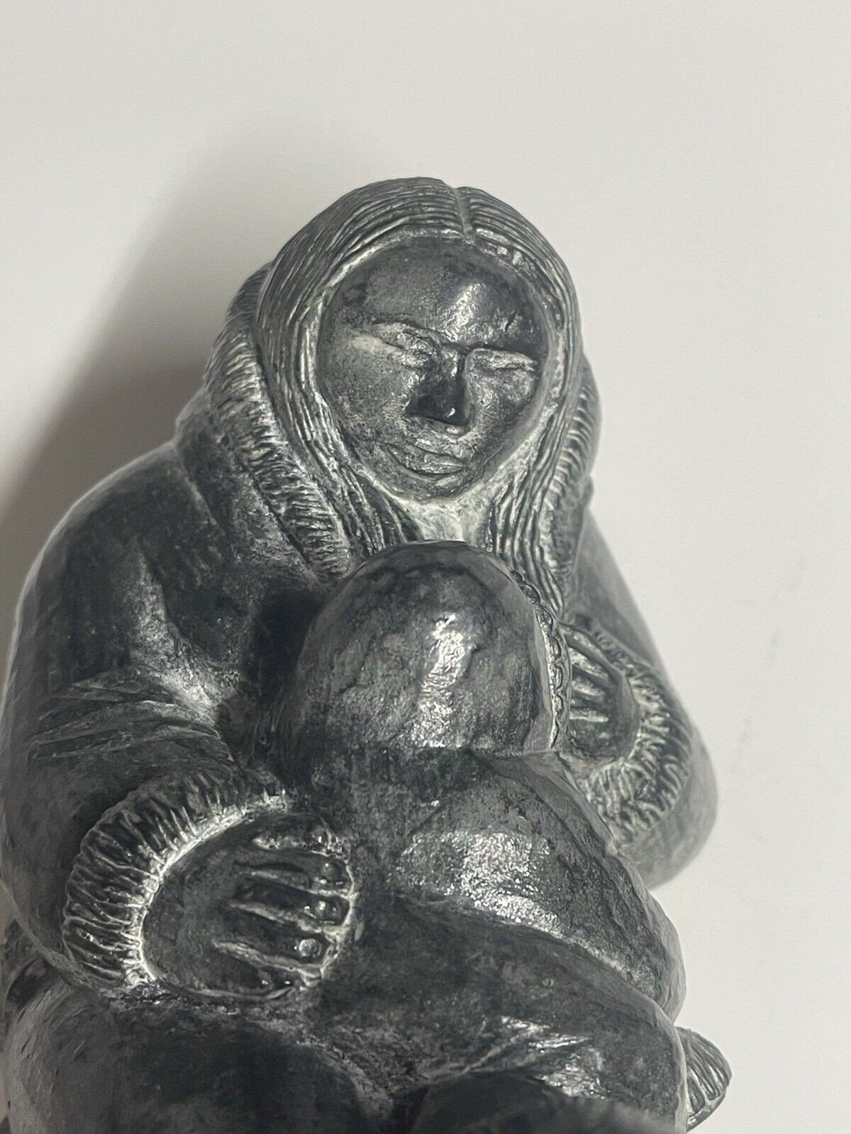 Handmade Canadian Wolf Soapstone Sculpture