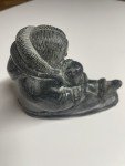 Handmade Canadian Wolf Soapstone Sculpture