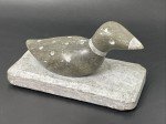 DIMU Signed 4” Inuit Soapstone Bird Carving