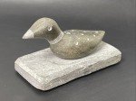 DIMU Signed 4” Inuit Soapstone Bird Carving
