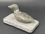 DIMU Signed 4” Inuit Soapstone Bird Carving