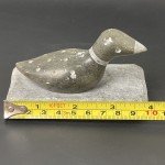 DIMU Signed 4” Inuit Soapstone Bird Carving