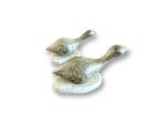 Inuit Hand Carved Soapstone Geese by DIMU