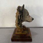 Decorative Hand-Carved Wolf Soapstone Sculpture