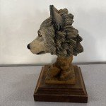 Decorative Hand-Carved Wolf Soapstone Sculpture