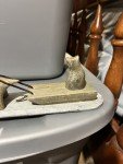 Eskimo Soapstone Carving: Sled & Dogs Artwork