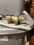 Eskimo Soapstone Carving: Sled & Dogs Artwork