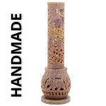 Hand-Carved Soapstone Incense Holder with Elephant Design